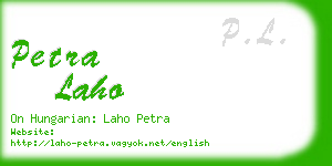 petra laho business card